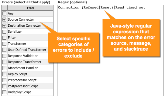 An image of the Errors section.