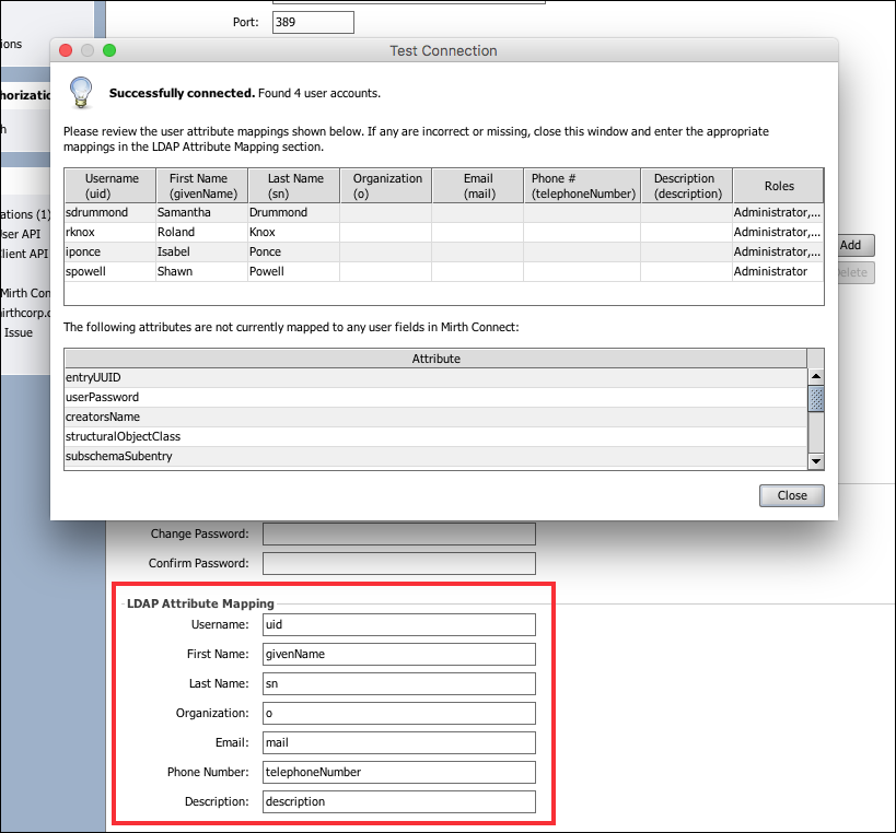 LDAP Attribute Mapping