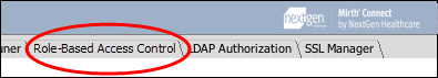 Role-Based Access Control tab