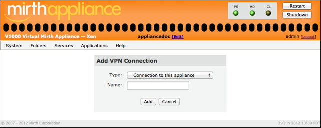 Add VPN Connection window