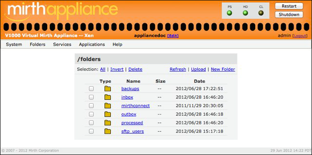 /folders window