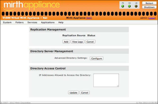Replication Management section