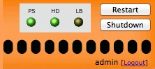 Monitoring section of Control Panel