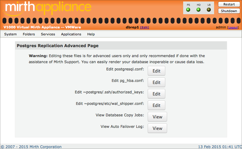 Postgres Replication Advanced window