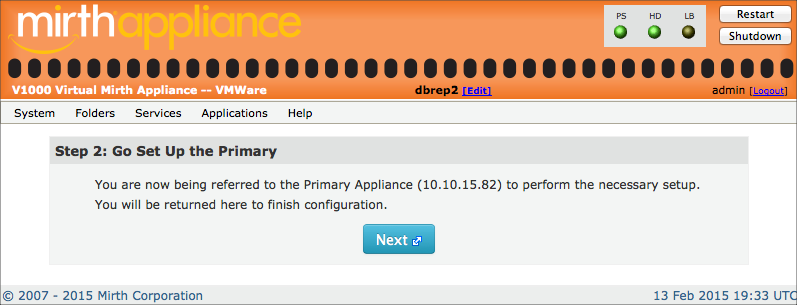 Go Set Up the Primary window