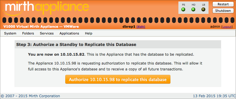 Authorize IP Address window