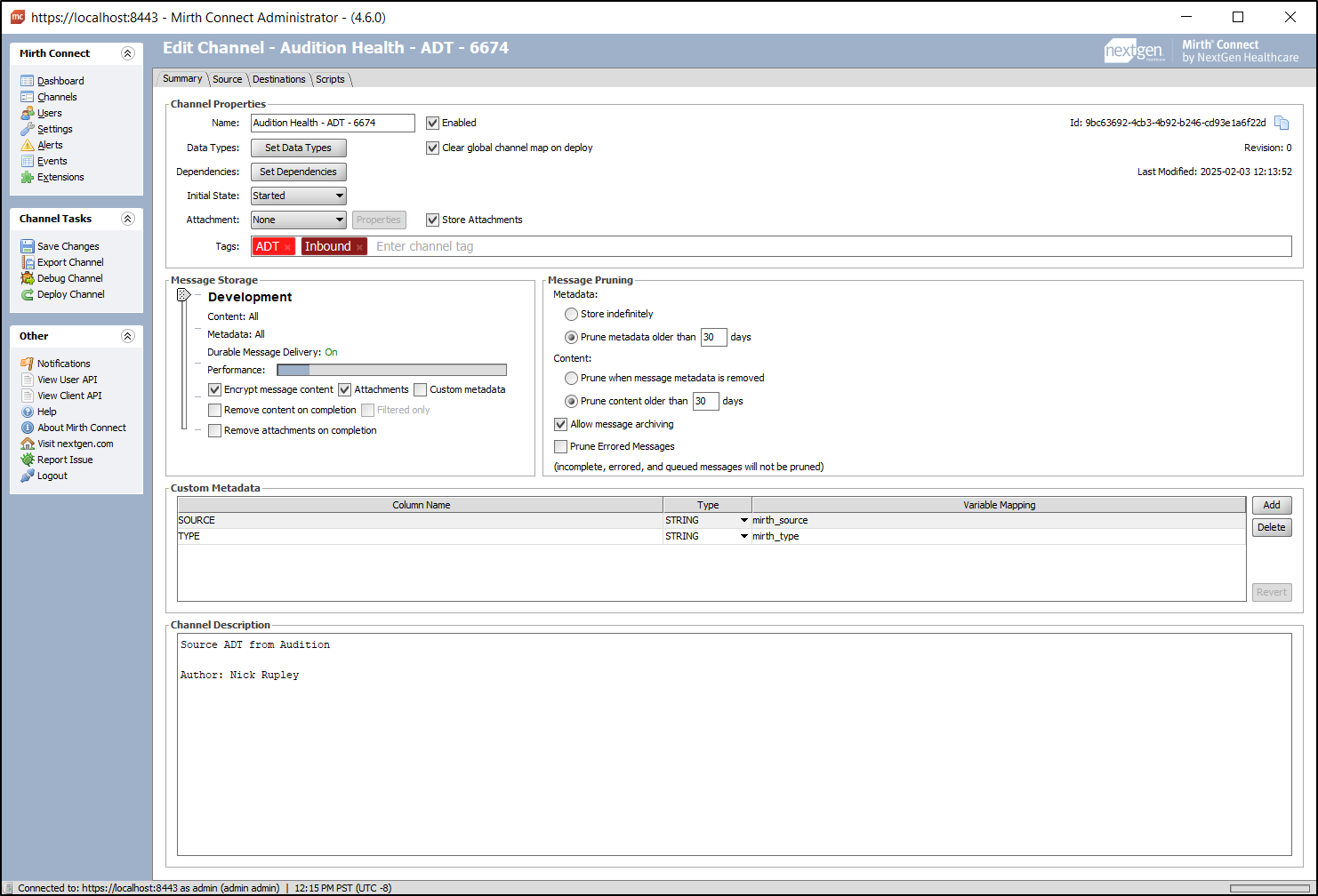 Image of the Summary tab.