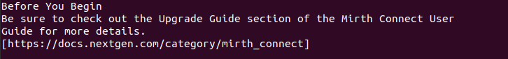 Image of the command line installer getting started information.