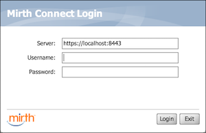 Image of the login window