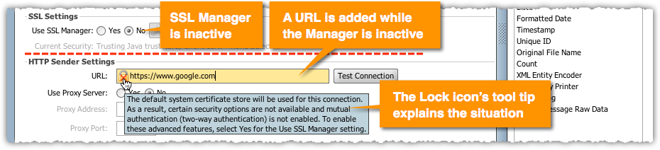 Adding a URL while the Manager is Inactive