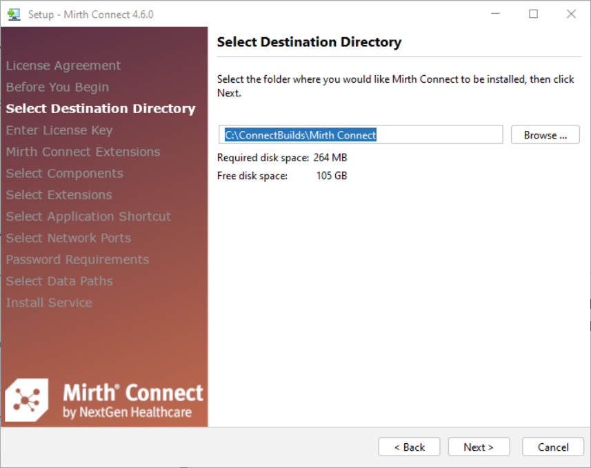 An image of the License Agreement window of the Setup Wizard.
