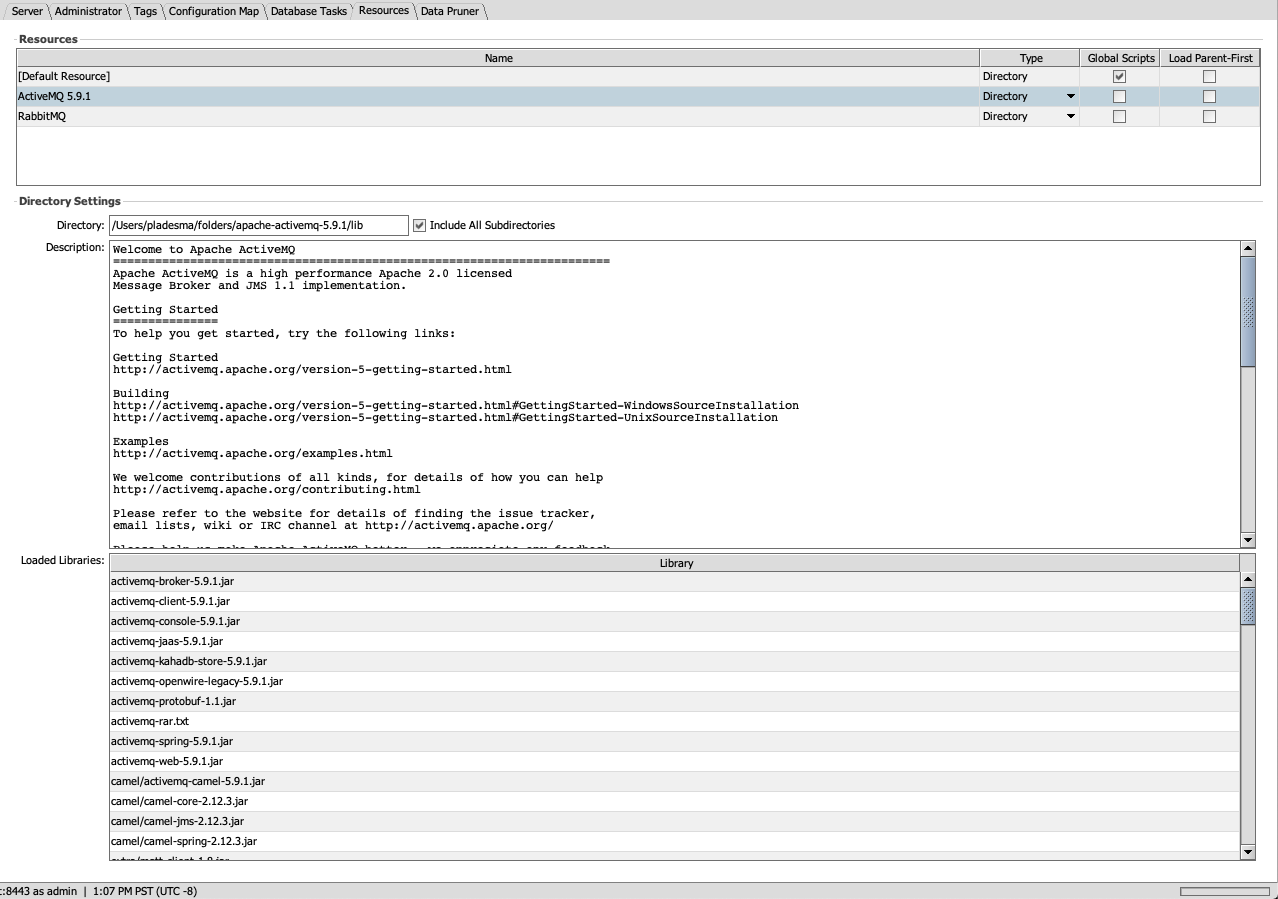 Image of the Resource Settings tab.