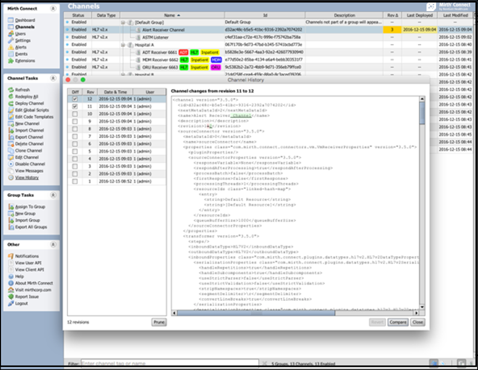 Image of the Channel History plugin.