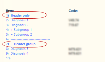 Header Only and Header Group