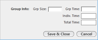 Group Info fields