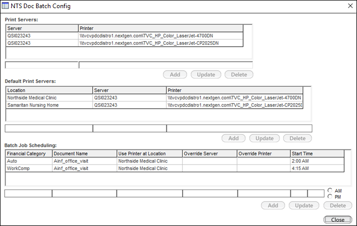 NTS Doc Batch Config template