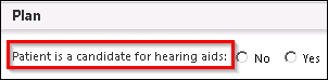Patient is a candidate for hearing aids options