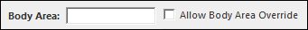 Allow Body Area Override checkbox