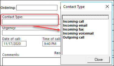 Contact Type field and picklist