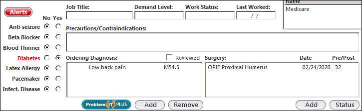 Alerts options on the Homepage template