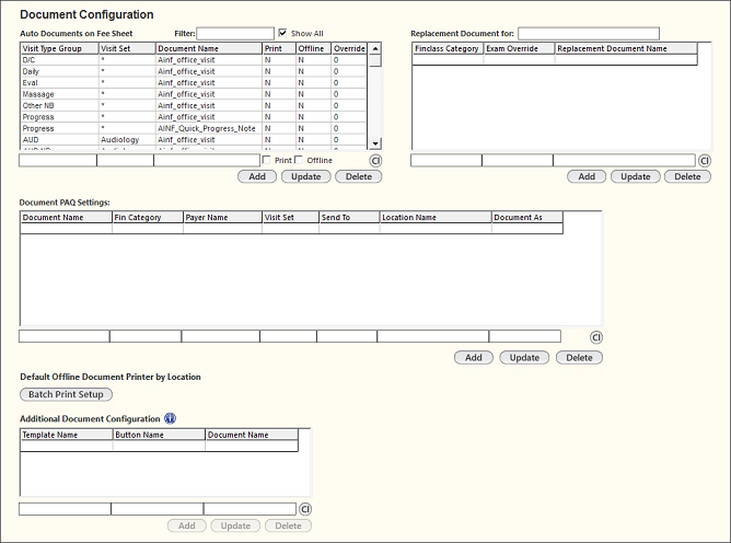 Document Configuration template