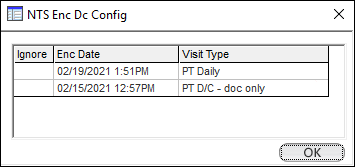 NTS Enc Dc Config window