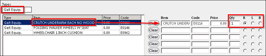 Item details added to secondary grid