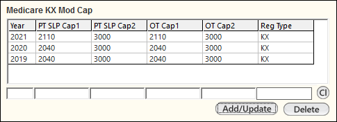 Medicare KX Mod Cap grid
