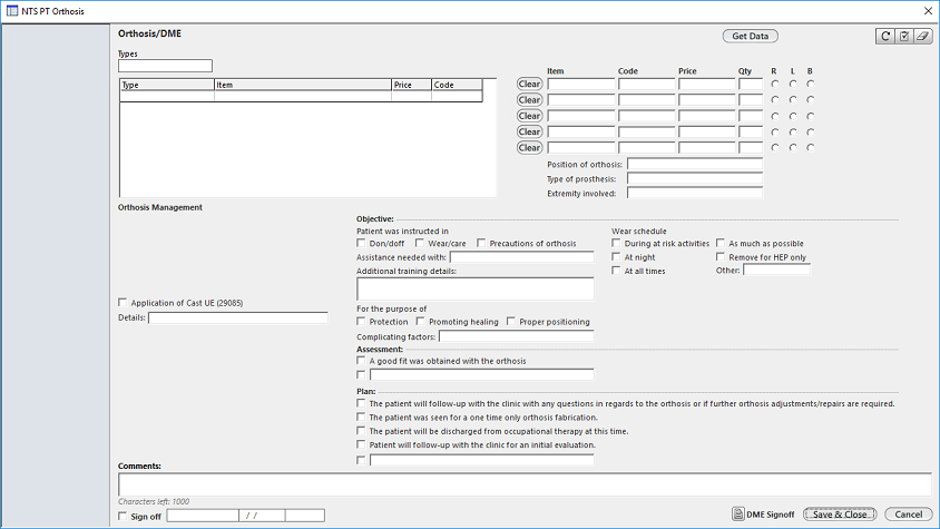 NTS PT Orthosis template