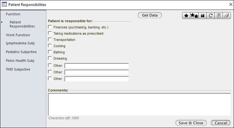 Patient Responsibilities template