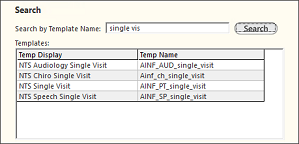 Template-based picklist search