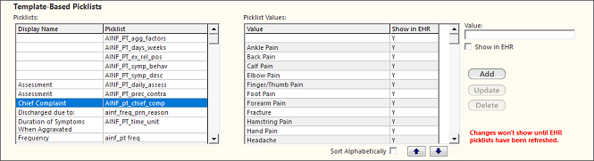 Template-based picklist search in Picklist Manager template