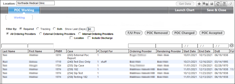 POC Worklog grid