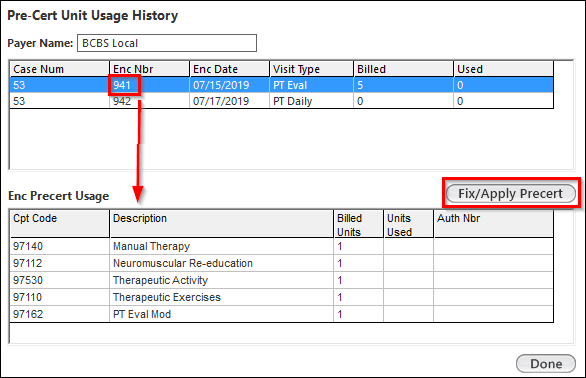 Retroactive authorization in the Pre-Cert Usage History window