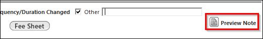 Preview Note button
