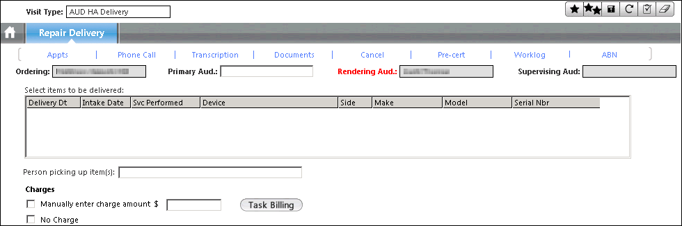 Repair Delivery template