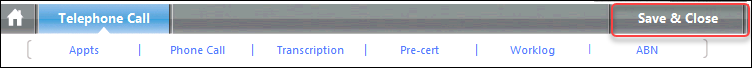 Save & Close button