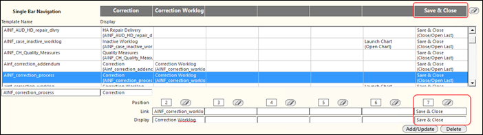 Single Bar Navigation grid