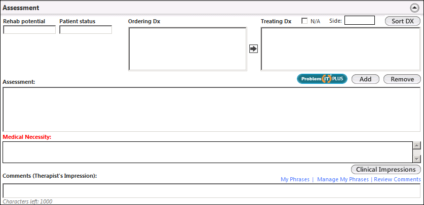 Assessment panel