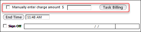 Manually enter charge amount $ checkbox