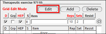 Edit button in Grid-Edit Mode