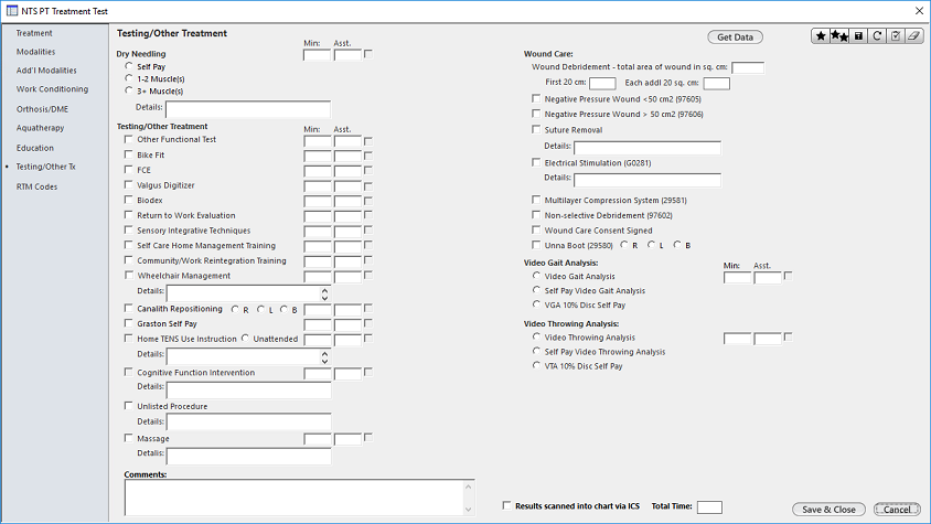 Testing/Other Treatment template