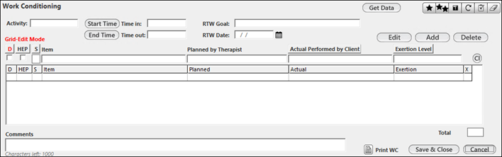 Work Conditioning template