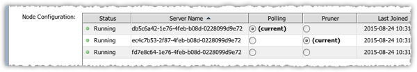 Image of the Node Configuration section on the Clustering tab