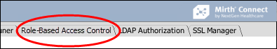 Role-Based Access Control tab