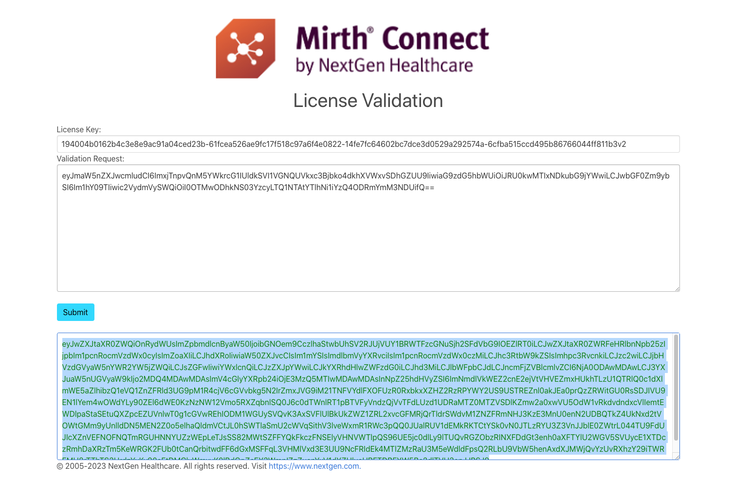 License Validation Webpage