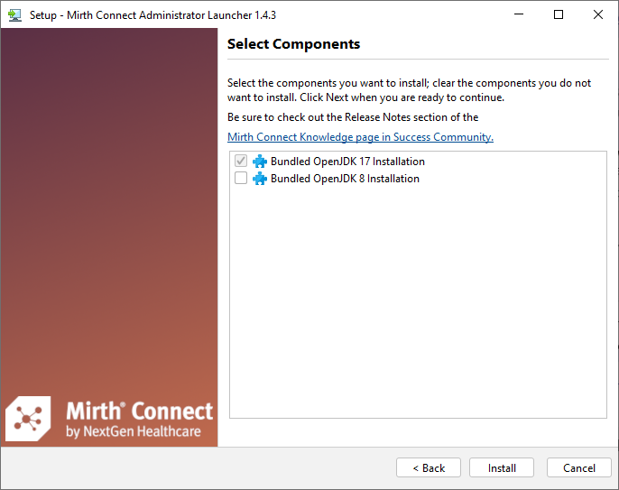 Administrator Launcher setup wizard Finish screen