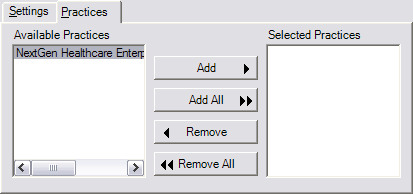 Practices Tab of Pending Paper Claims Window