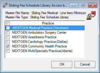 Sliding Fee Schedule Library Access by Practice
