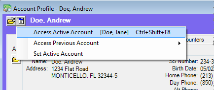 Access Active account